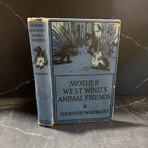 mother west wind&#39;s animal friends book, by thornton w. burgess, 1912 Hardcover RARE-R67-B8-C_22