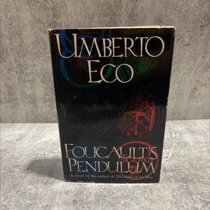 foucault&#39;s pendulum book, by umberto eco, 1989 Hardcover RARE-R71-B8-F_20