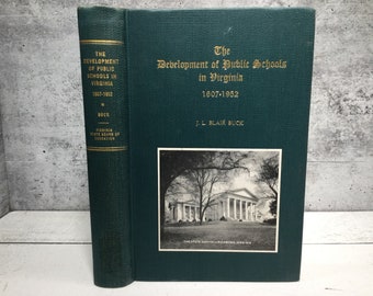 Rare Book | The Development of Public Schools in Virginia 1607-1952 | 1952 | Vintage | Virginia - Black Octopus