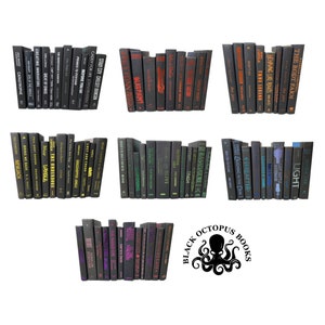 Modern Black Books with Colorful Accents | Decorative Books | By the Foot - Choose the Font Color