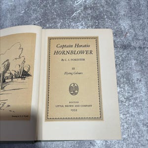 captain horatio hornblower iii flying colours book, by c. s. forester, 1939 Hardcover RARE-R69-B8-F_66