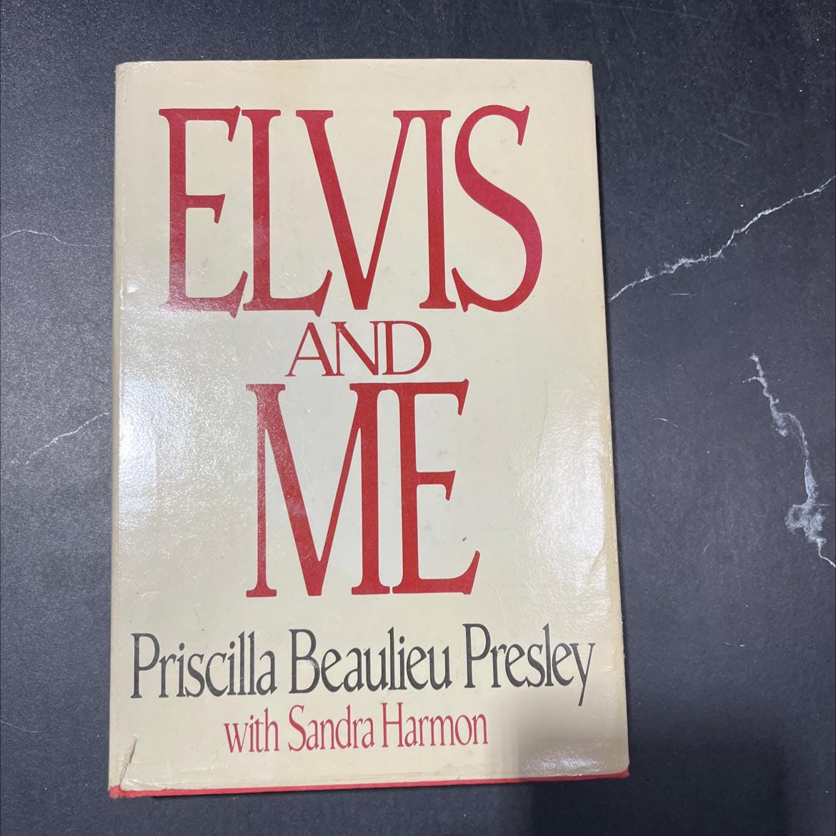elvis and me book, by priscilla beaulieu presley with sandra harmon, 1985 Hardcover RARE-R70-B8-G_84