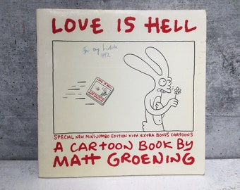 Rare Book | Love is Hell | 1986 | (Features in description) | Odd Weird and Rare - Black Octopus