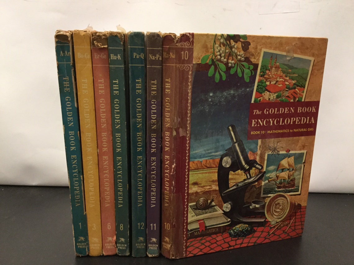 Vintage Childrens Encyclopedia Books The Golden Book Etsy
