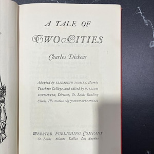 a tale of two cities book, by charles dickens, 1947 Hardcover, Vintage RARE-R71-B7-G_55