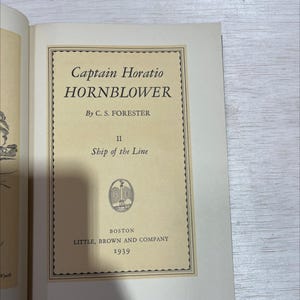 captain horatio hornblower book, by c. s. forester, 1939 Hardcover RARE-R71-B8-B_26