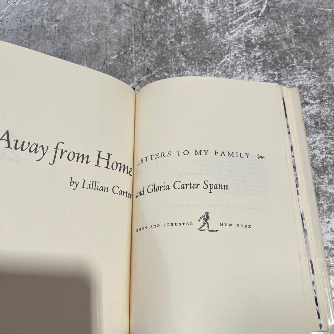 Away From Home Letters to My Family Book, by Lillian Cartond Gloria ...