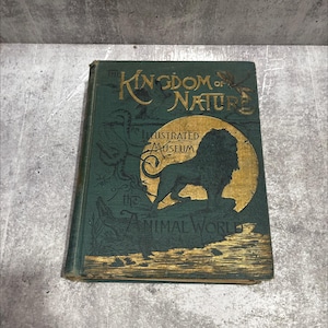 the kingdom of nature, an illustrated museum of the animal world book, by mrs. frank leslie, 1900 Hardcover RARE-R64-B7-A_131