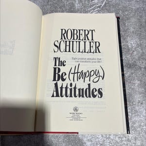 SIGNED the be-happy attitudes book, by Robert H. Schuller, 1985 Hardcover RARE-R68-B8-B_34