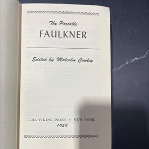 the portable faulkner book, by william faulkner, 1954 Hardcover RARE-R67-B7-F_3