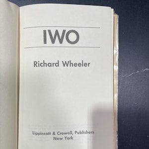 iwo book, by Richard Wheeler, 1980 Hardcover RARE-R67-B7-H_9