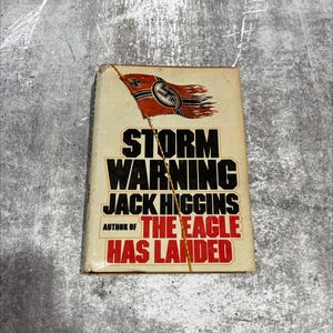 storm warning book, by jack higgins, 1976 Hardcover RARE-R65-B8-C_128