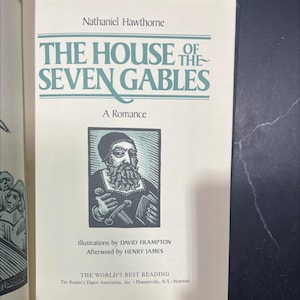 the house of the seven gables book, by Nathaniel Hawthorne, 1985 Hardcover RARE-R66-B7-H_160