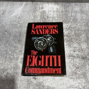 the eighth ment commandment book, by Lawrence Sanders, 1986 Hardcover RARE-R63-B8-B_121