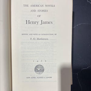 the american novels and stories of henry james book, by Henry James, 1947 Hardcover RARE-R65-B8-I_140