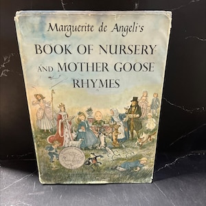 book of nursery and mother goose rhymes book, by Marguerite de Angeli, 1954 Hardcover RARE-R66-B8-A_45