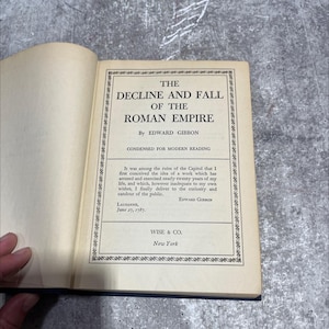 the decline and fall of the roman empire condensed for modern reading book, by edward gibbon, 1943 Hardcover RARE-R69-B8-F_9