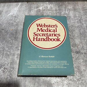 webster&#39;s medical secretaries handbook book, by john rhodes haverty, md, 1979 Hardcover RARE-R69-B7-D_94
