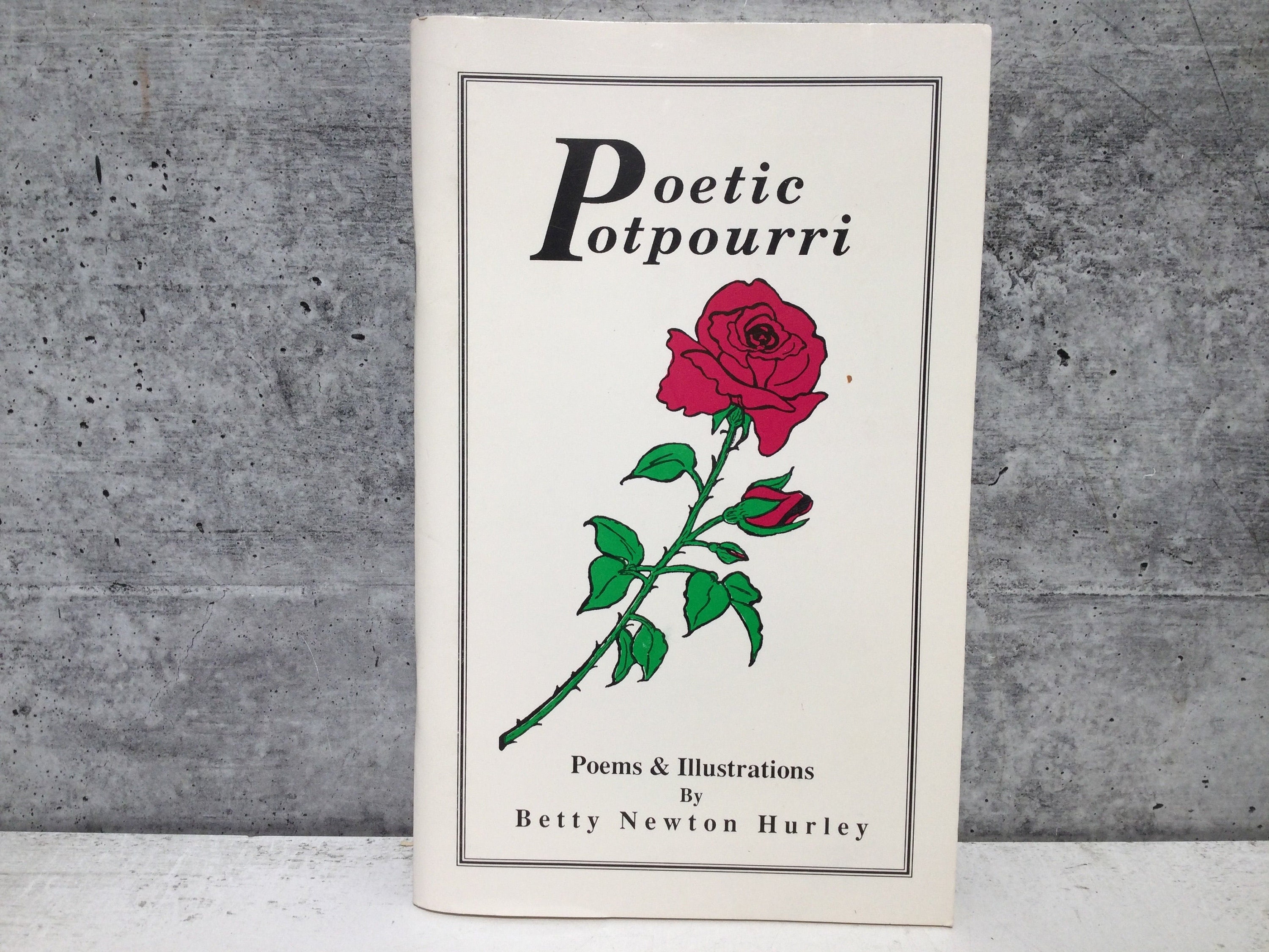 Rare Book Poetic Potpourri 1989 Vintage Poetry Black Etsy