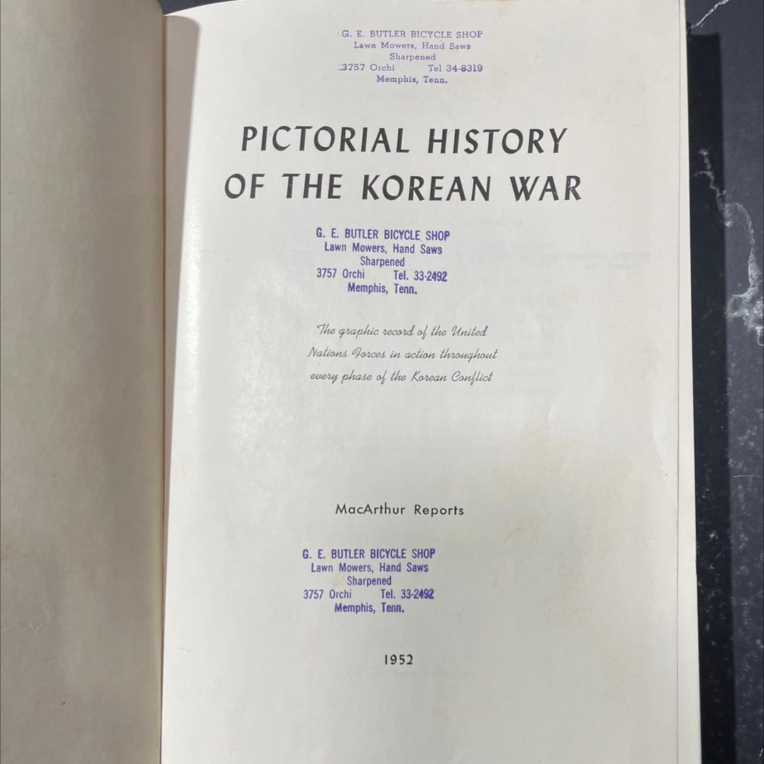 Pictorial History of the Korean War Book, by Unknown, 1952 Hardcover ...