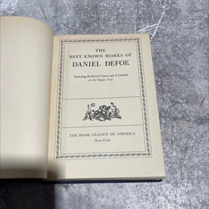 the best known works of daniel defoe including robinson crusoe and a journal of the plague year book, by daniel defoe, RARE-R70-B7-D_132