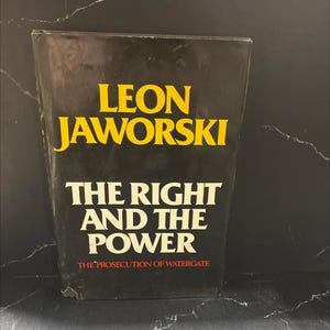 the right and the power book, by Leon Jaworski, 1976 Hardcover RARE-R68-B8-H_43