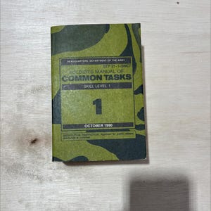 soldier&#39;s manual of common tasks skill level 1 book, by Headquarters Department of the Army, 1990 Paperback RARE-R71-B8-C_135
