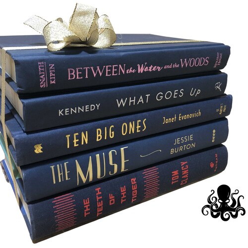 Navy Blue Colorpop Authentic Decorative Books by Color Etsy