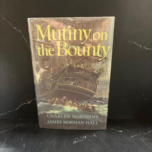 mutiny on the bounty book, by charles nordhoff and james norman hall, 1960 Hardcover RARE-R65-B8-B_7