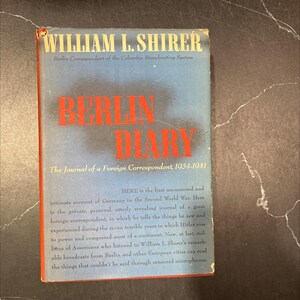 berlin diary the journal of a foreign correspondent 1934-1941 book, by william l. shirer, 1941 Hardcover, First RARE-R69-B8-E_100