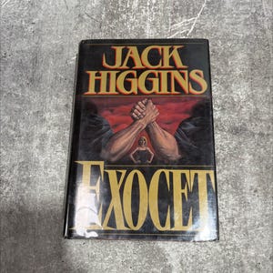 exocet book, by Jack Higgins, 1983 Hardcover RARE-R66-B8-G_3