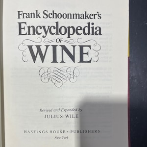 frank schoonmaker&#39;s encyclopedia of wine book, by frank schoonmaker, 1980 Hardcover RARE-R66-B7-H_153