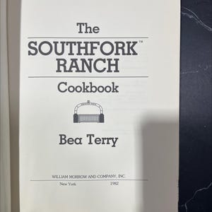 SIGNED southfork ranch cookbook book, by Bea Terry, 1982 Hardcover, First Edition, Vintage RARE-R68-B8-H_116
