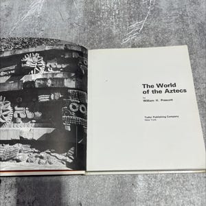 the world of the aztecs book, by william h. prescott, 1970 Hardcover RARE-R68-B7-A_101