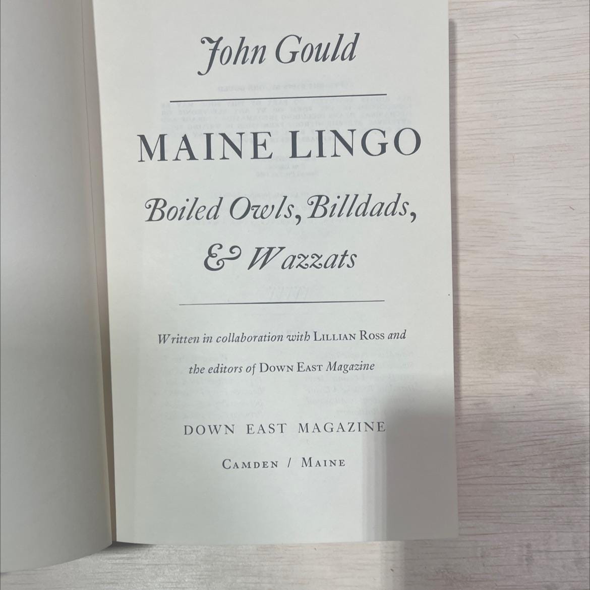maine lingo boiled owls billdads & wazzats book, by John Gould, 1980 Hardcover, First Edition, Vintage RARE-R71-B8-C_20