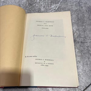 george c. marshall: cordell and hope 1939-1942 book, by general george c. marshall, 1942 Hardcover RARE-R67-B8-B_4
