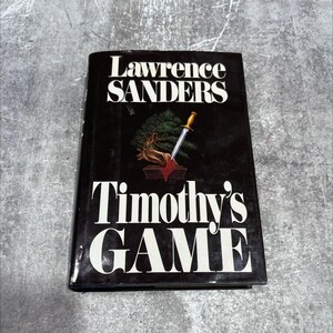 timothy&#39;s game book, by lawrence sanders, 1988 Hardcover RARE-R67-B8-B_19