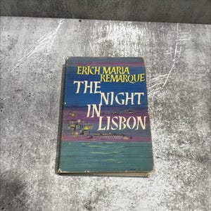 the night in lisbon book, by erich maria remarque, 1964 Hardcover RARE-R64-B7-B_70