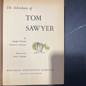 the adventures of tom sawyer book, by mark twain, 1955 Hardcover RARE-R68-B7-C_14