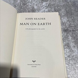 man on earth book, by john reader, 1988 Hardcover RARE-R62-B8-A_14