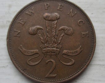 Rare 1971 2 NEW PENCE British Elizabeth II Coin
