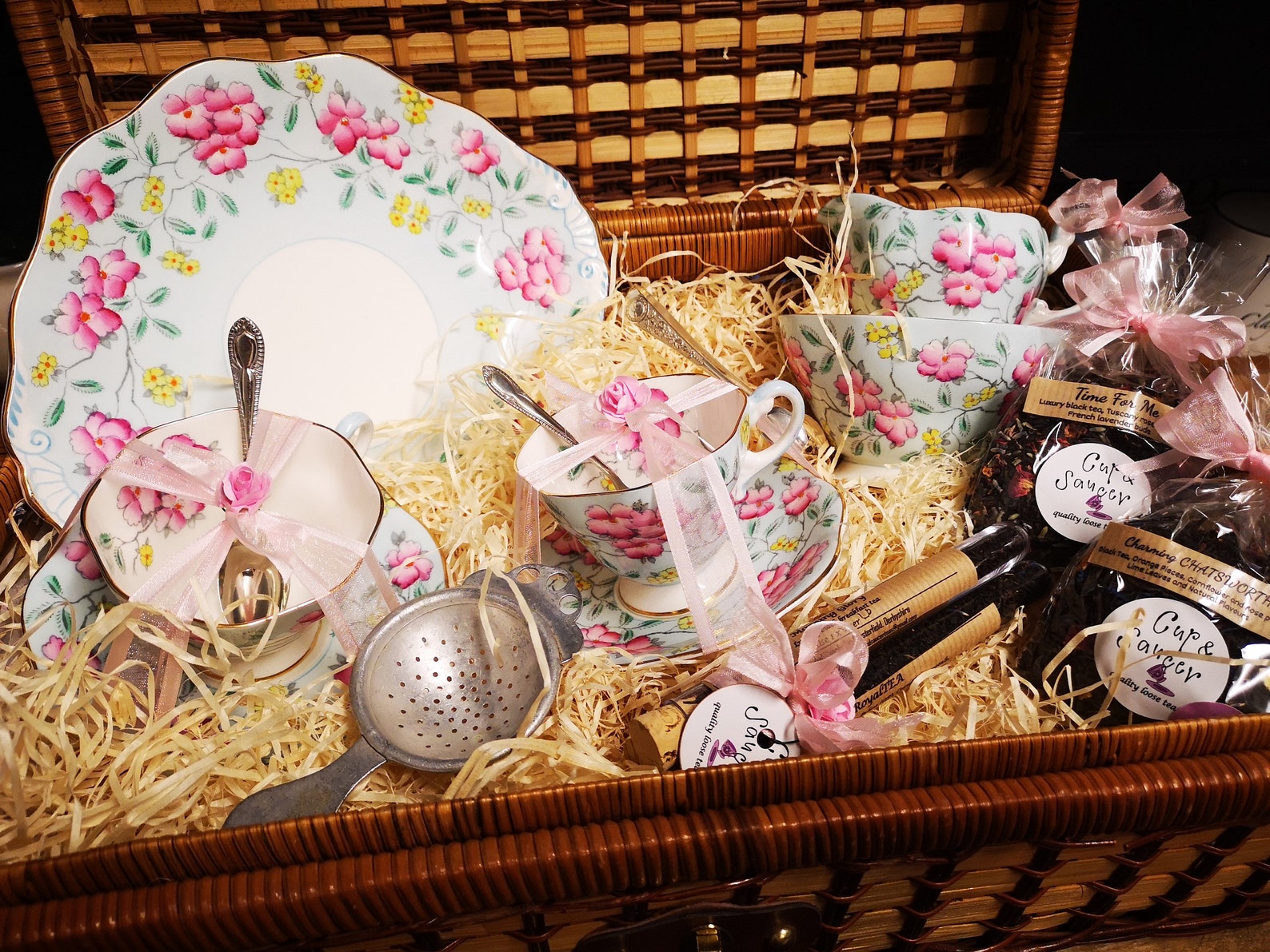 Tea for two hamper wedding hamper luxury tea hamper old Etsy
