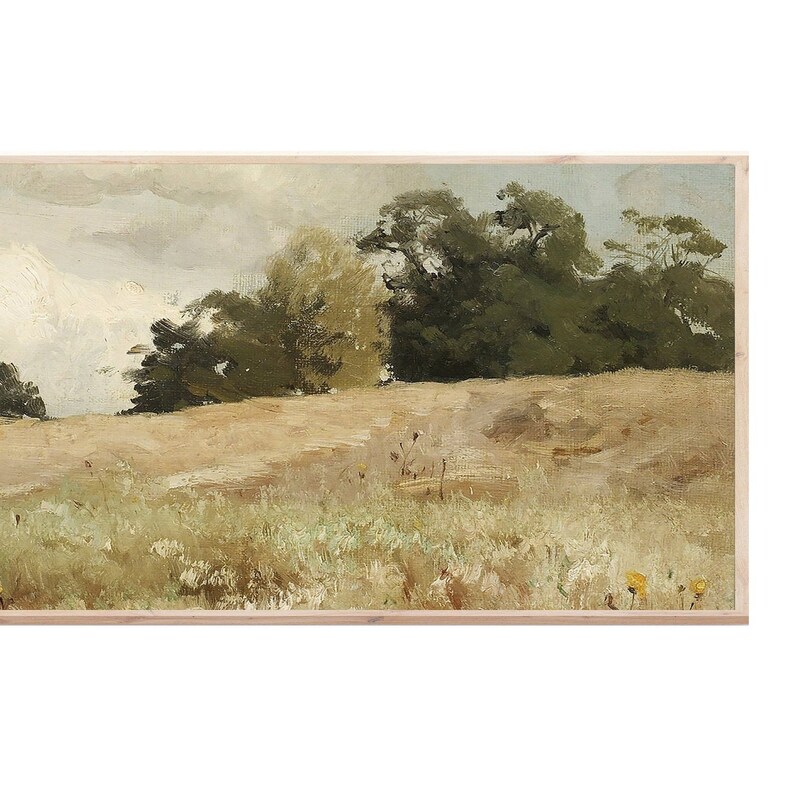 Long Landscape Painting Panoramic Art Print Instant Etsy