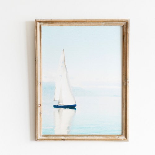 watercolor sailboat framed print