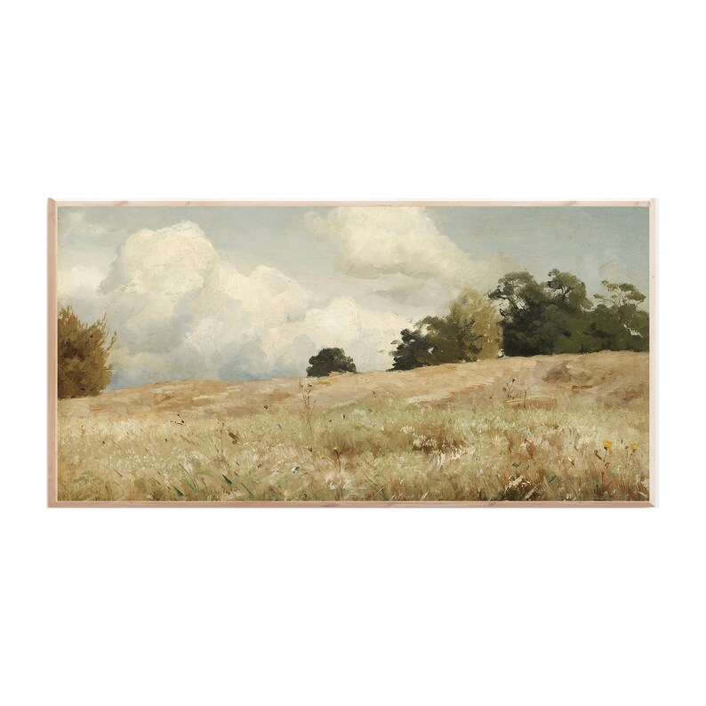 Long Landscape Painting Panoramic Art Print Instant Etsy