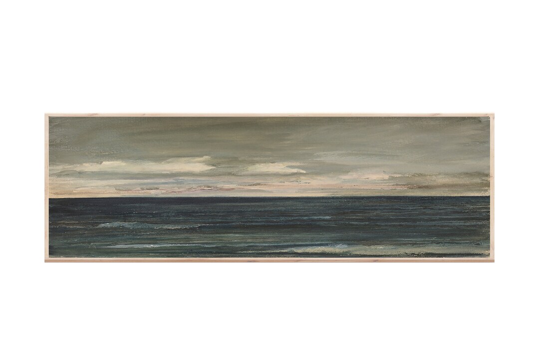 Long Landscape Painting, Panoramic Art Print, Instant Download