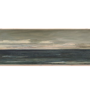 Long Landscape Painting, Panoramic Art Print, Instant Download, Printable Wall Art