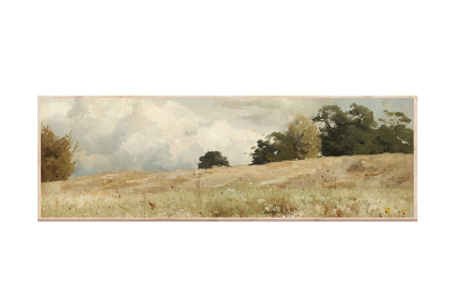 Long Landscape Painting Panoramic Art Print Instant Etsy
