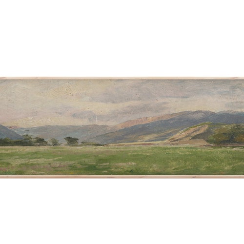 Long Landscape Painting Panoramic Art Print Instant Etsy