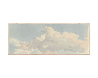 Long Landscape Painting, Panoramic Art Print, Instant Download, Printable Wall Art